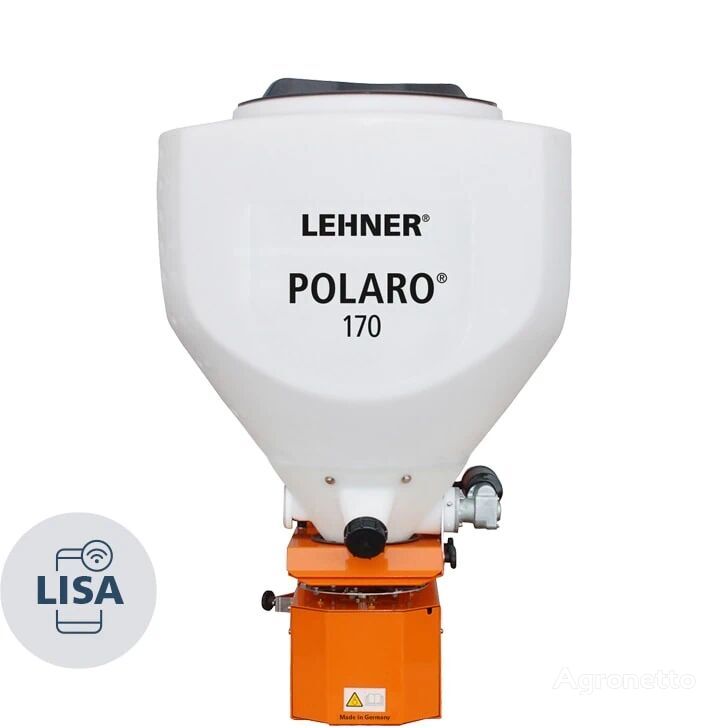 new Lehner Universalnyi rozkydach Lehner POLARO E 170 l z mobilnym keruvan mounted fertilizer spreader