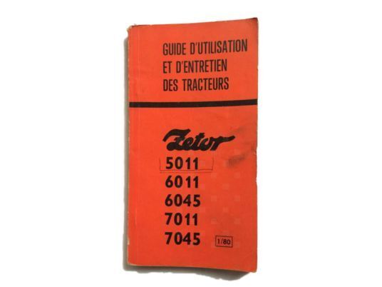 LIVRET Tracteur Zetor instruction manual for Zetor wheel tractor