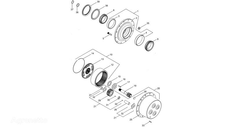 Koło zębate koronowe assembly, planetary 281985A1 other transmission spare part for New Holland T6090 T6070 wheel tractor